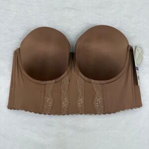Parfait P50116 Elissa Strapless Longline Bra Mid Nude 32DD NEW
